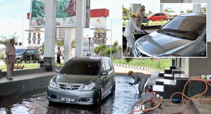 `Car Wash` PLBN Skouw, Vital Cegah Penyakit Kelapa Sawit dari PNG Masuki NKRI